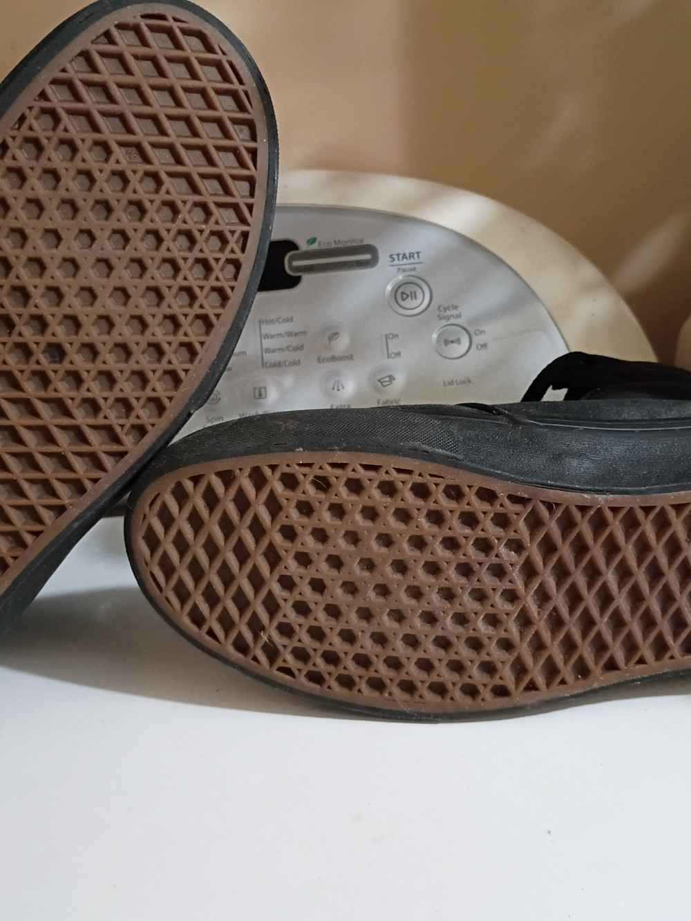 Vans Black Canvas Low-Top Sneakers with Brown Gum Outsole